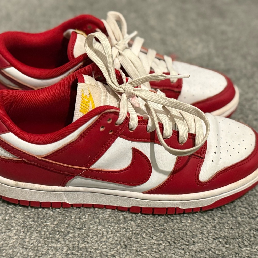 Nike Red and White dunks boys